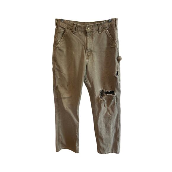 Carhartt Distressed Canvas Pants 31X32 - Picture 1 of 8